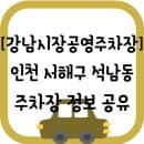 [인천 서해구 석남동] "강남시장공영주차장" 주차 요금 및 주차장 크기 정보 공유