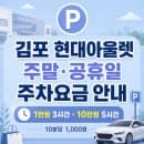 김포 현대프리미엄아울렛 주말 공휴일 주차요금 정리, 무료주차 시간은?